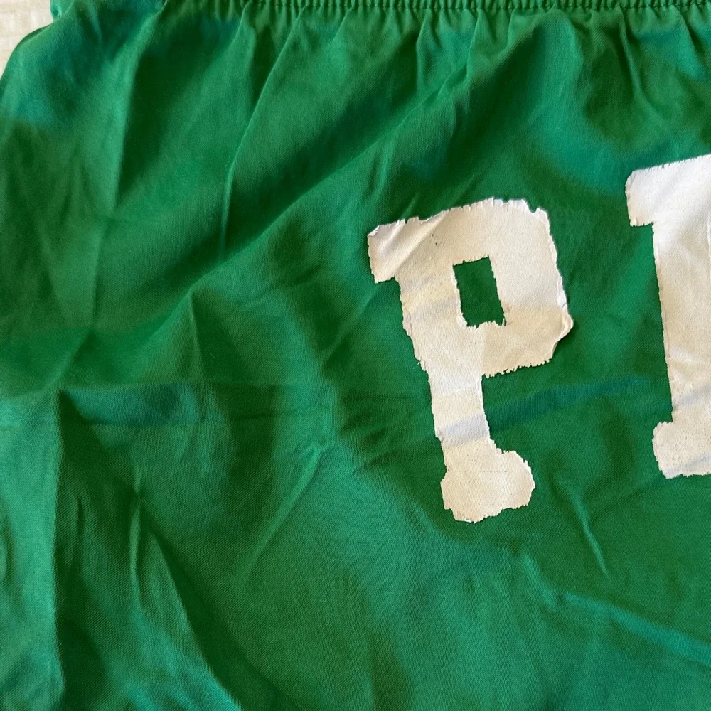 PINK Victoria's Secret Green Micro Booty Shorts Size S Athletic Y2K Spellout - Picture 3 of 9